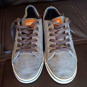 Vans Lace Up Low Top blue & white sneakers women's size 6.5